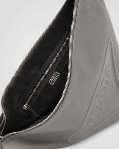 Large leather Prada Triangle bag